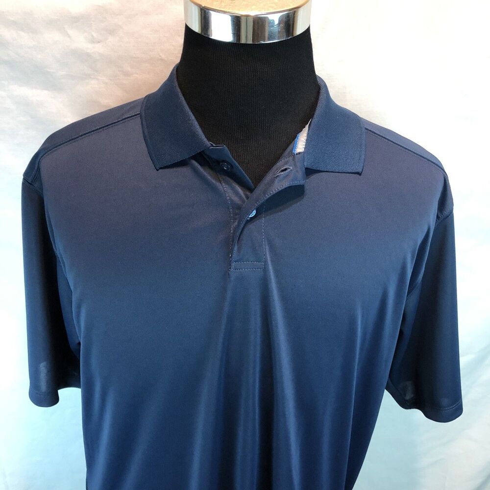 Columbia Omni Shade UV Sun Protection Short Sleeve Shirt Navy Blue Large WW1